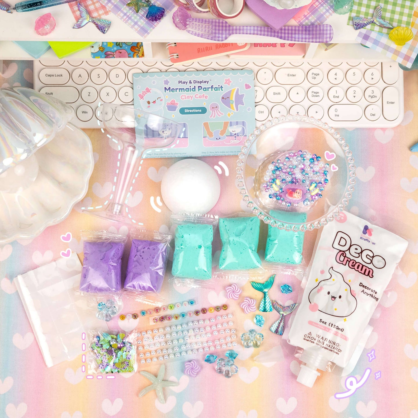 Play & Display Mermaid Parfait Clay Cafe Kit