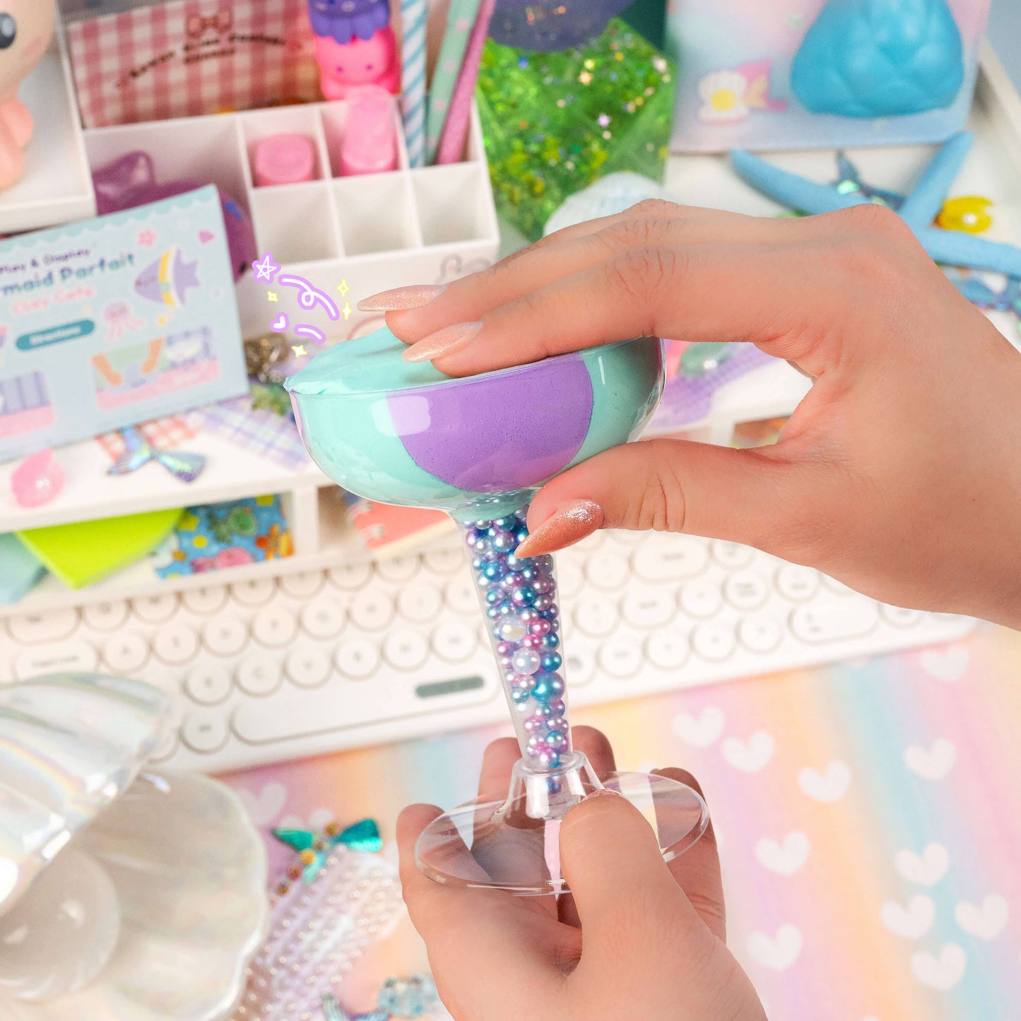 Play & Display Mermaid Parfait Clay Cafe Kit