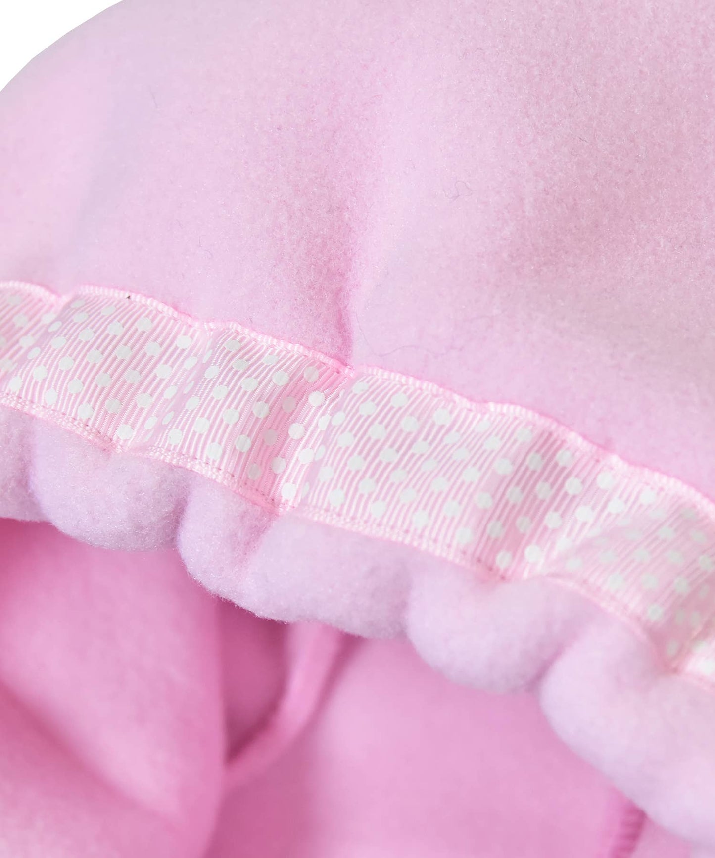 Girls Dot Ribbon Hooded WarmPlus Fleece Jacket