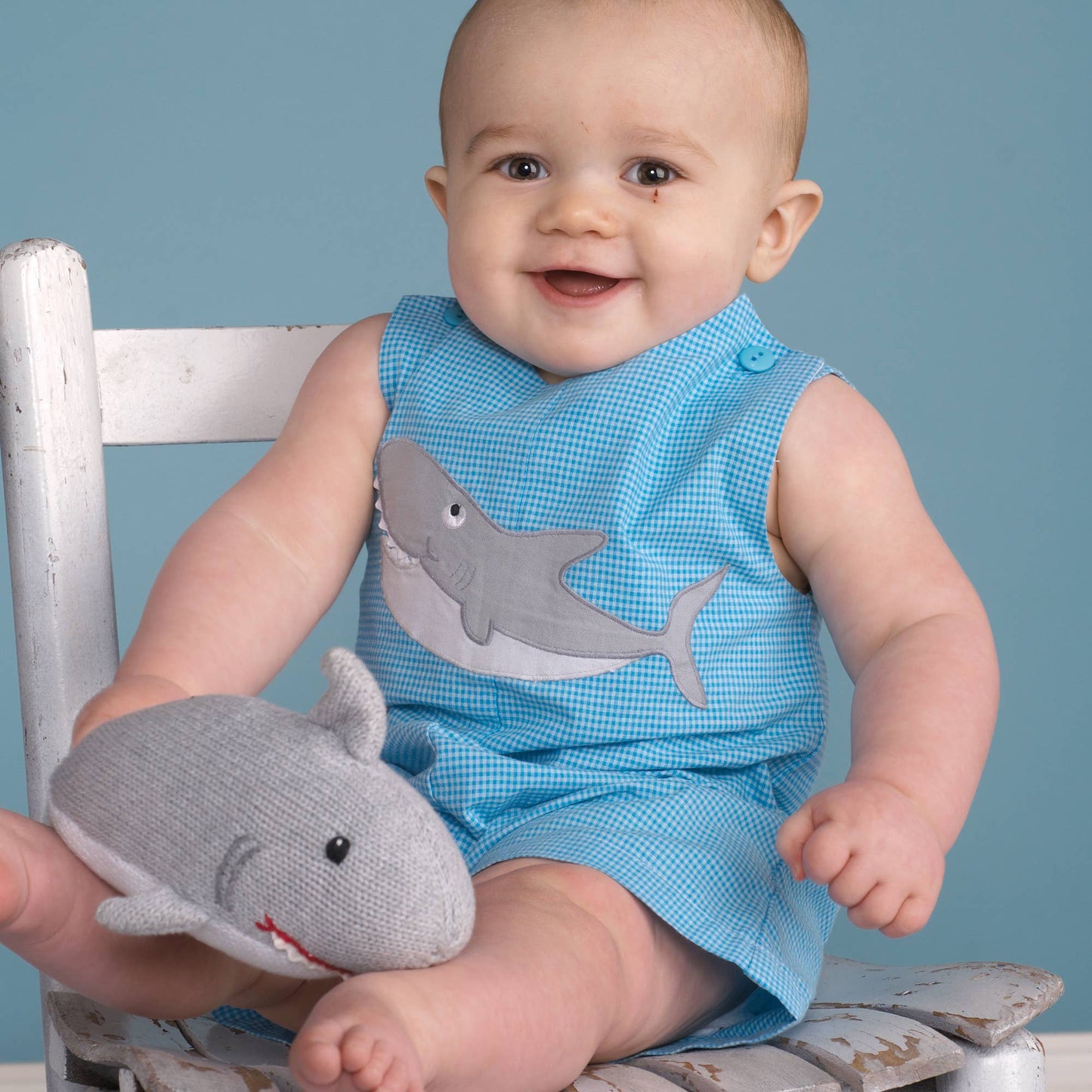 Sebastian The Shark Knit Rattle