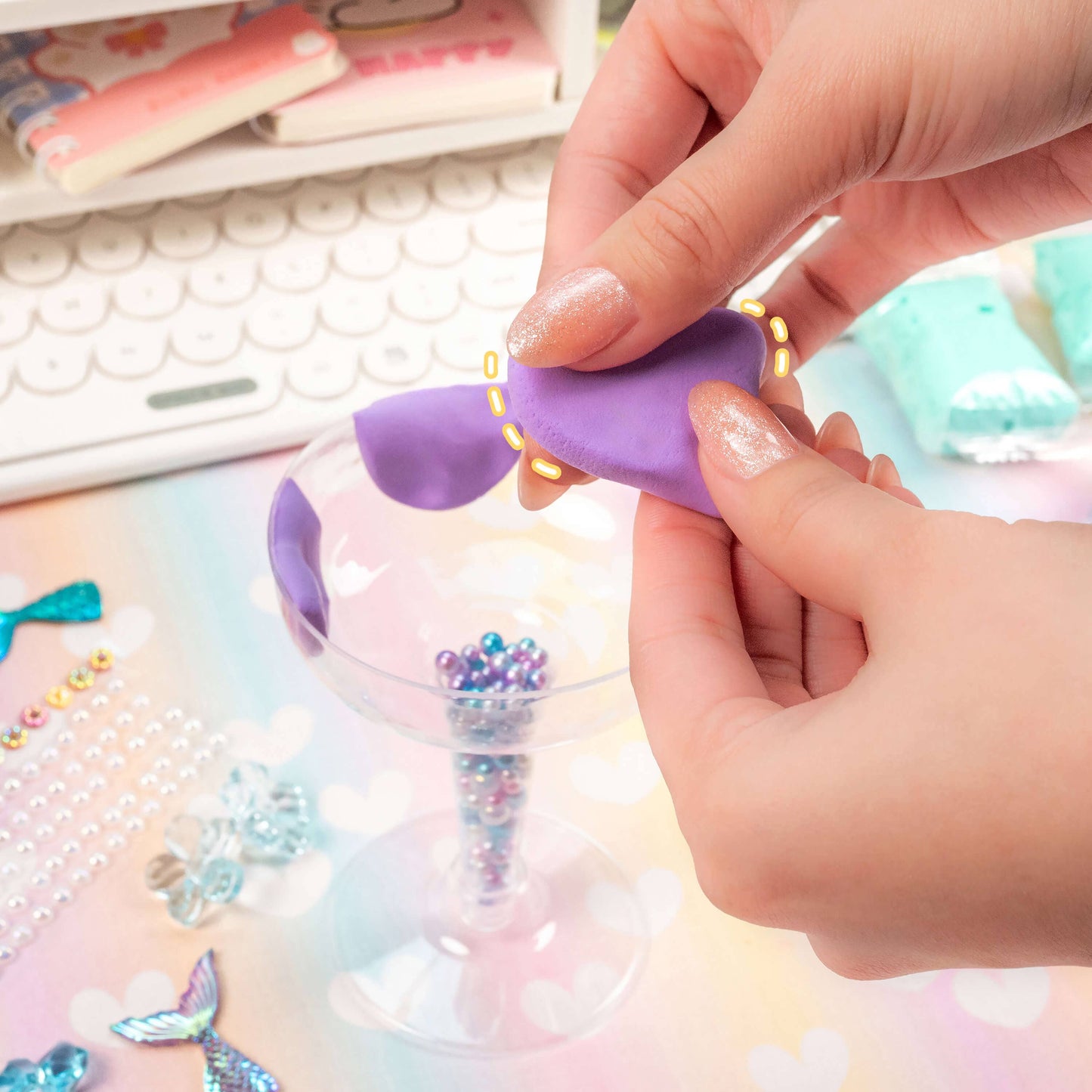 Play & Display Mermaid Parfait Clay Cafe Kit