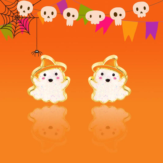 Glitter Ghost Stud Earrings