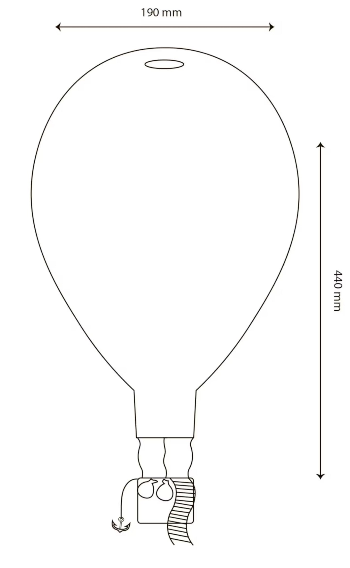 Baby blue hot air balloon