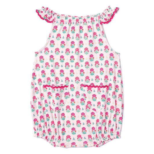 Geranium Block Print Girls Weezie Bubble