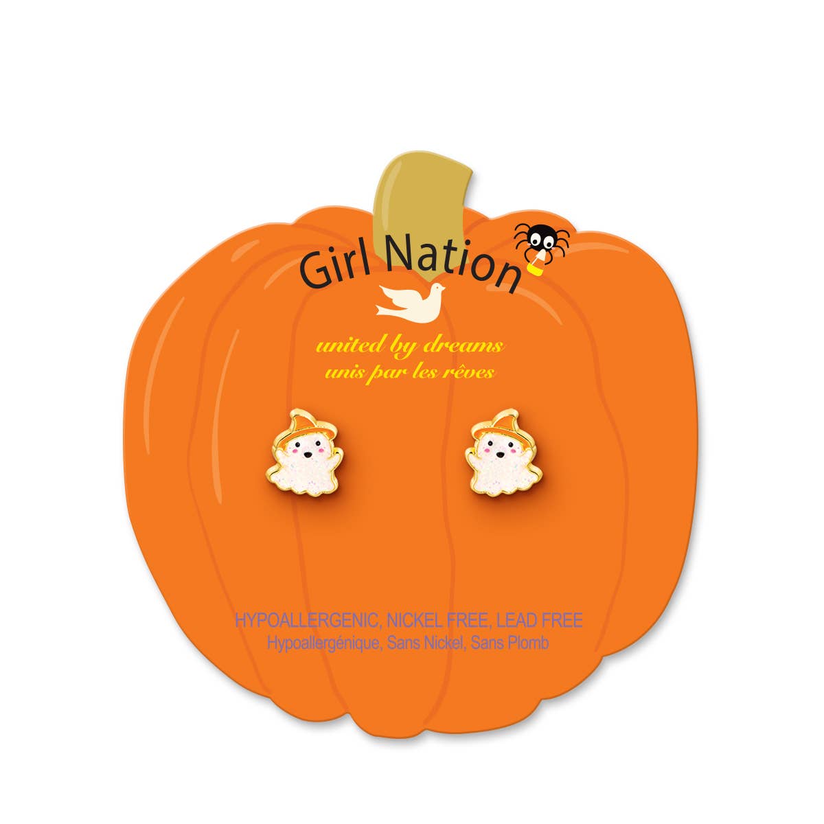 Glitter Ghost Stud Earrings