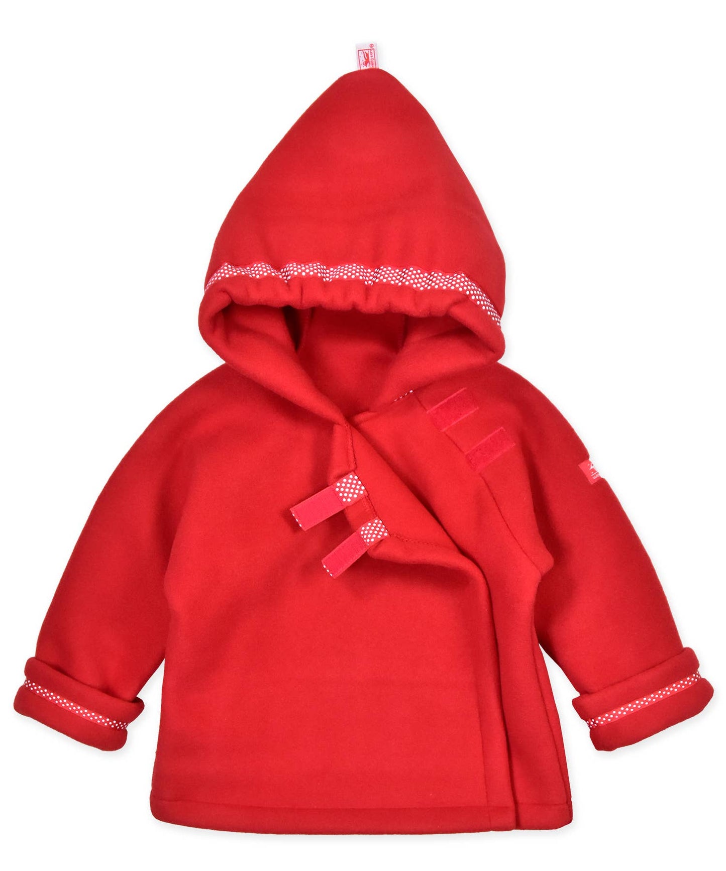 Girls Dot Ribbon Hooded WarmPlus Fleece Jacket