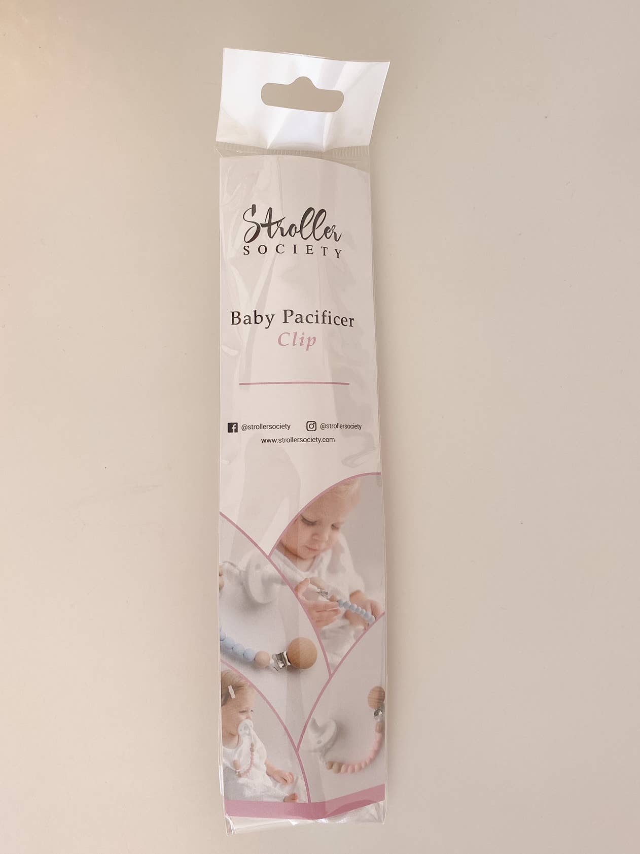 Pacifier Clip - Pink and Blue