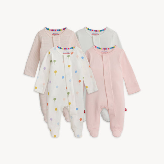 ORGANIC COTTON FOOTIE 4 PACK BUNDLE