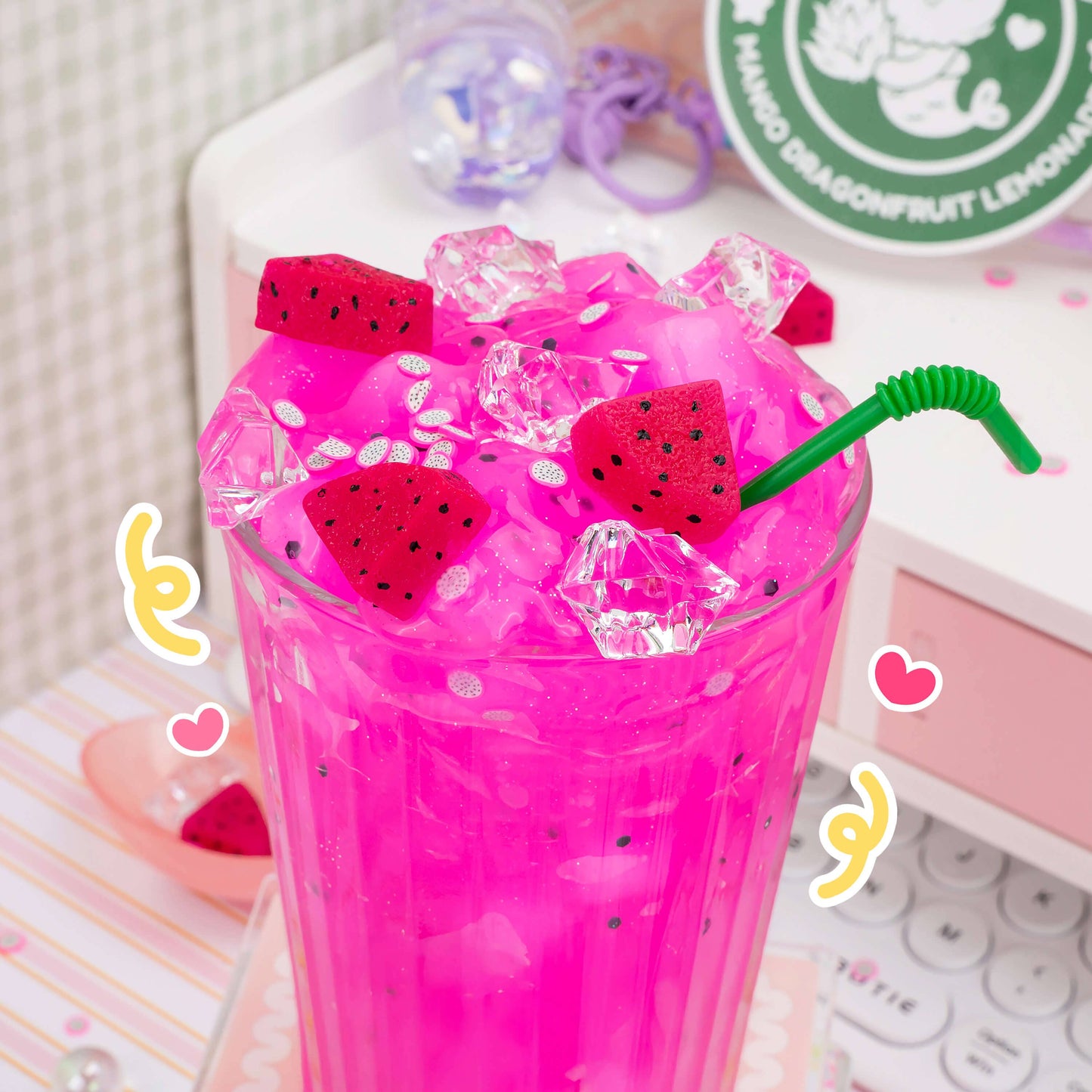 Mango Dragonfruit Lemonade Refresher Slime