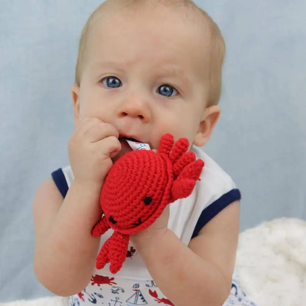 Crab Hand Crochet Rattles - 2 Colors