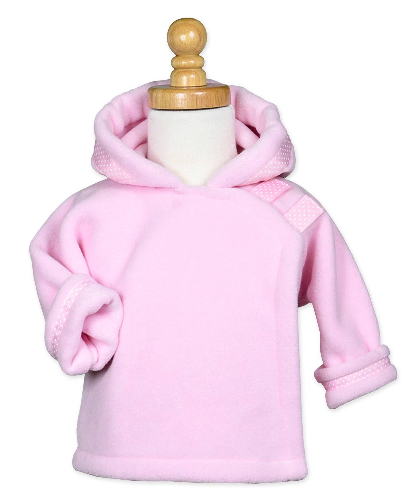 Girls Dot Ribbon Hooded WarmPlus Fleece Jacket