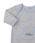 Grey Striped Train Playsuit