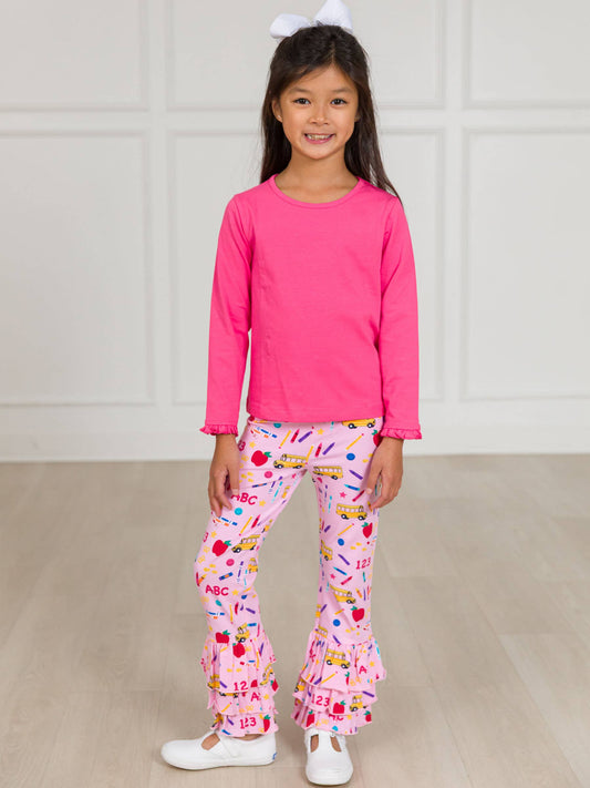 School House Ruffle Flare Pants