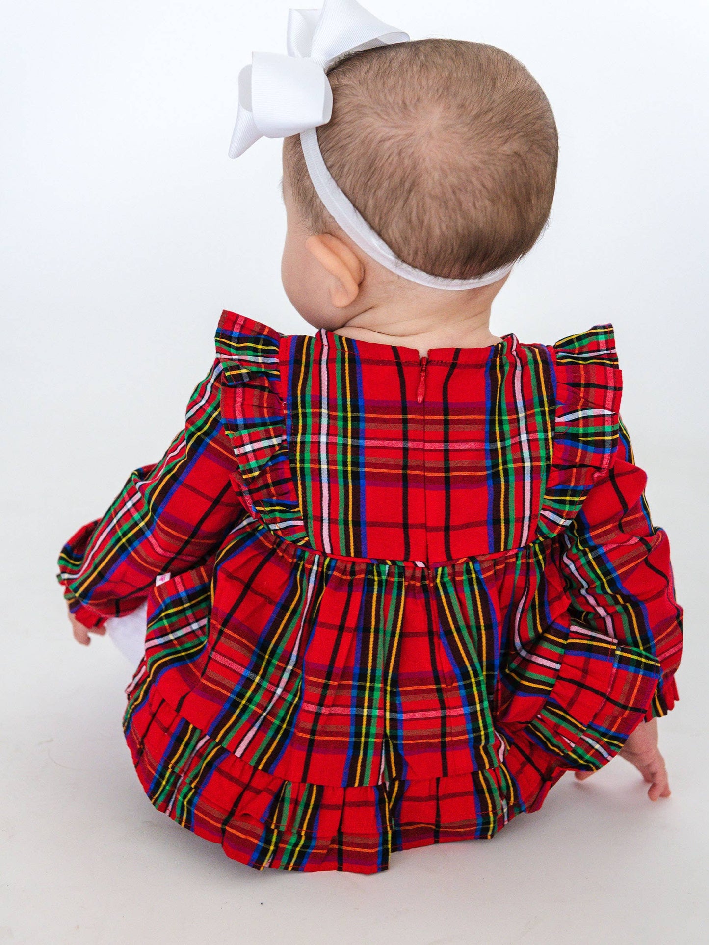 Plaid Bow Swing Top & Bloomer Set