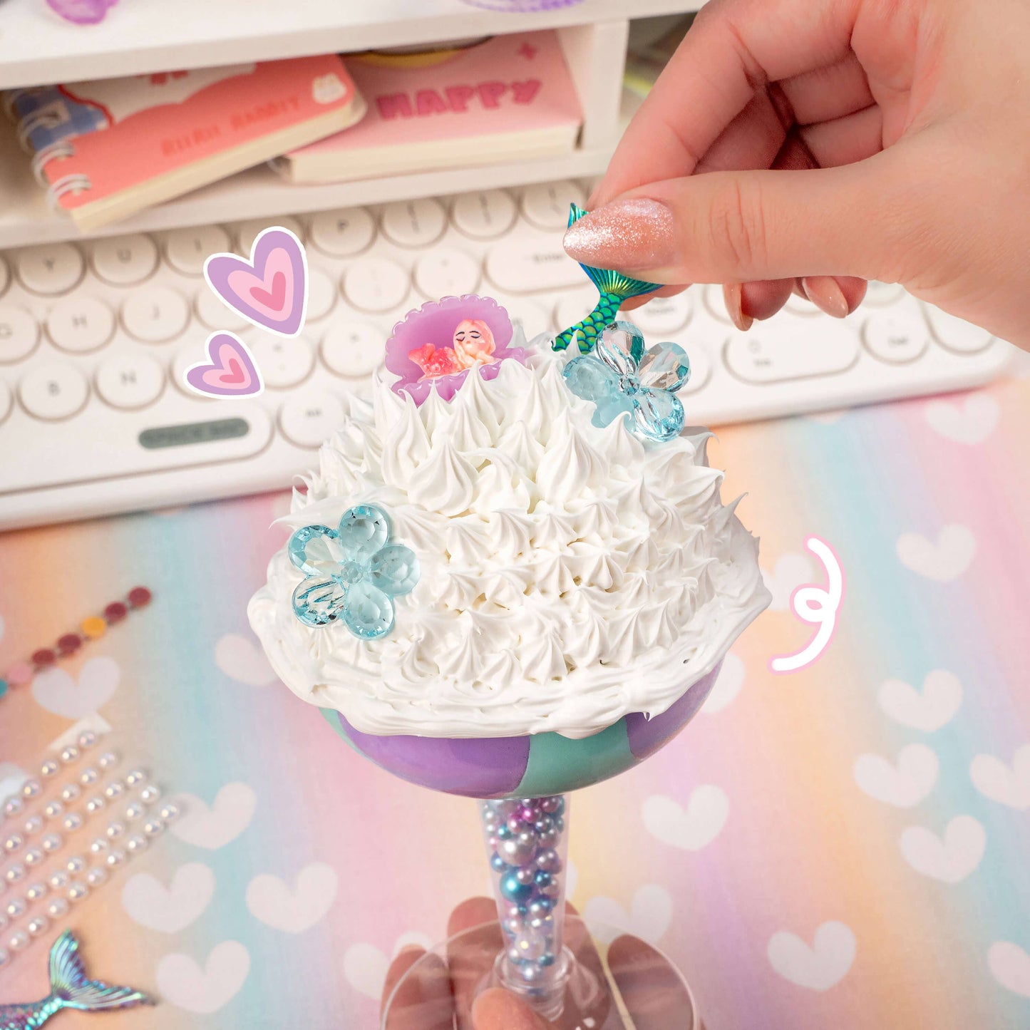 Play & Display Mermaid Parfait Clay Cafe Kit
