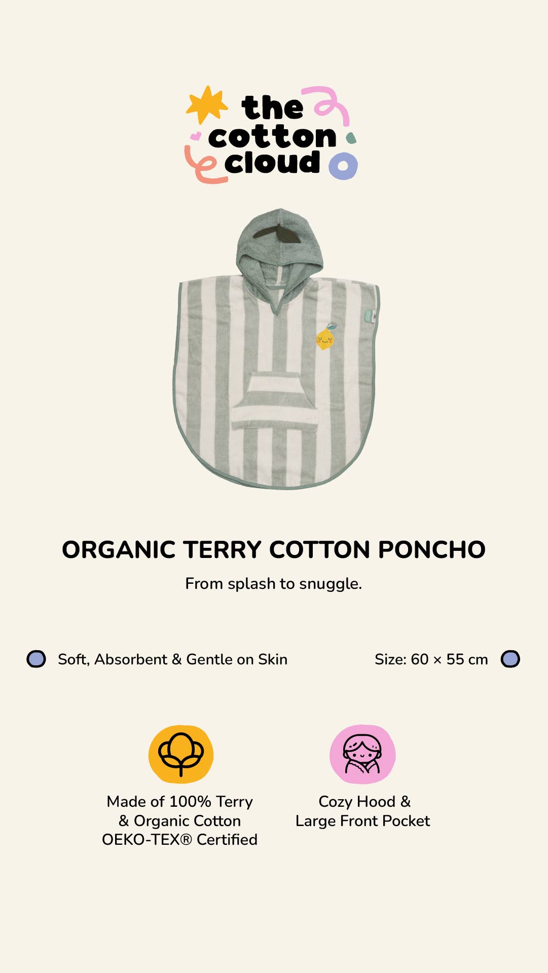 Hooded Poncho Pedro Pear