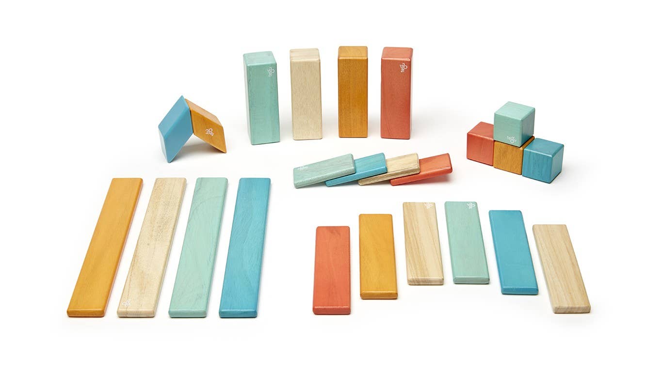 24 Piece Magnetic Wooden Block Set