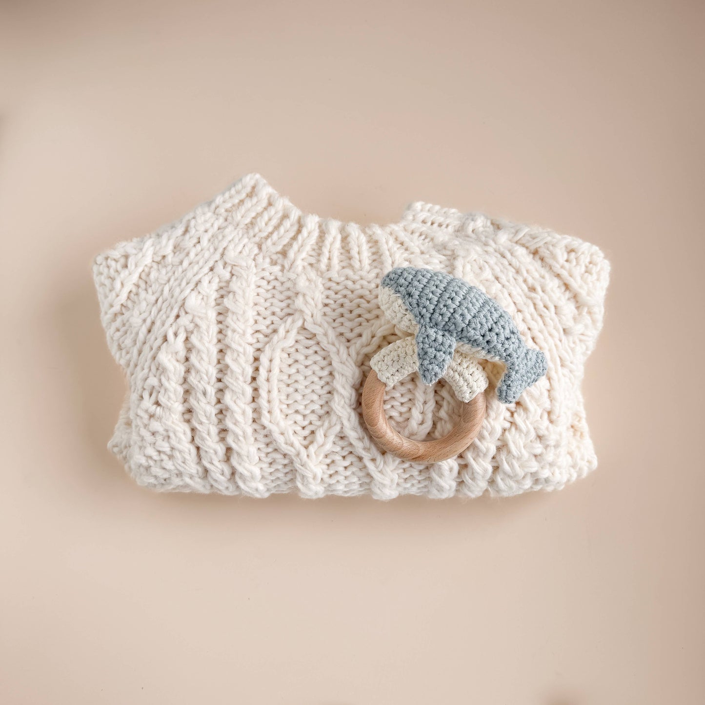 Whale Cotton Crochet Rattle