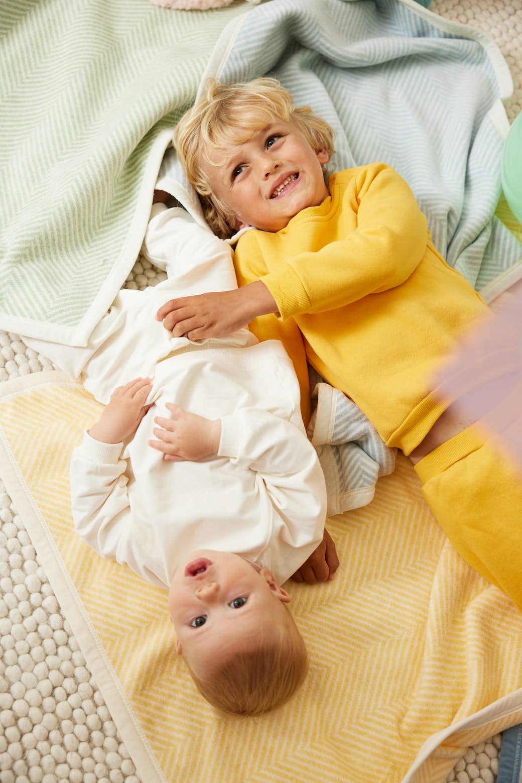 Harborview Herringbone Butter Yellow Mini Blanket