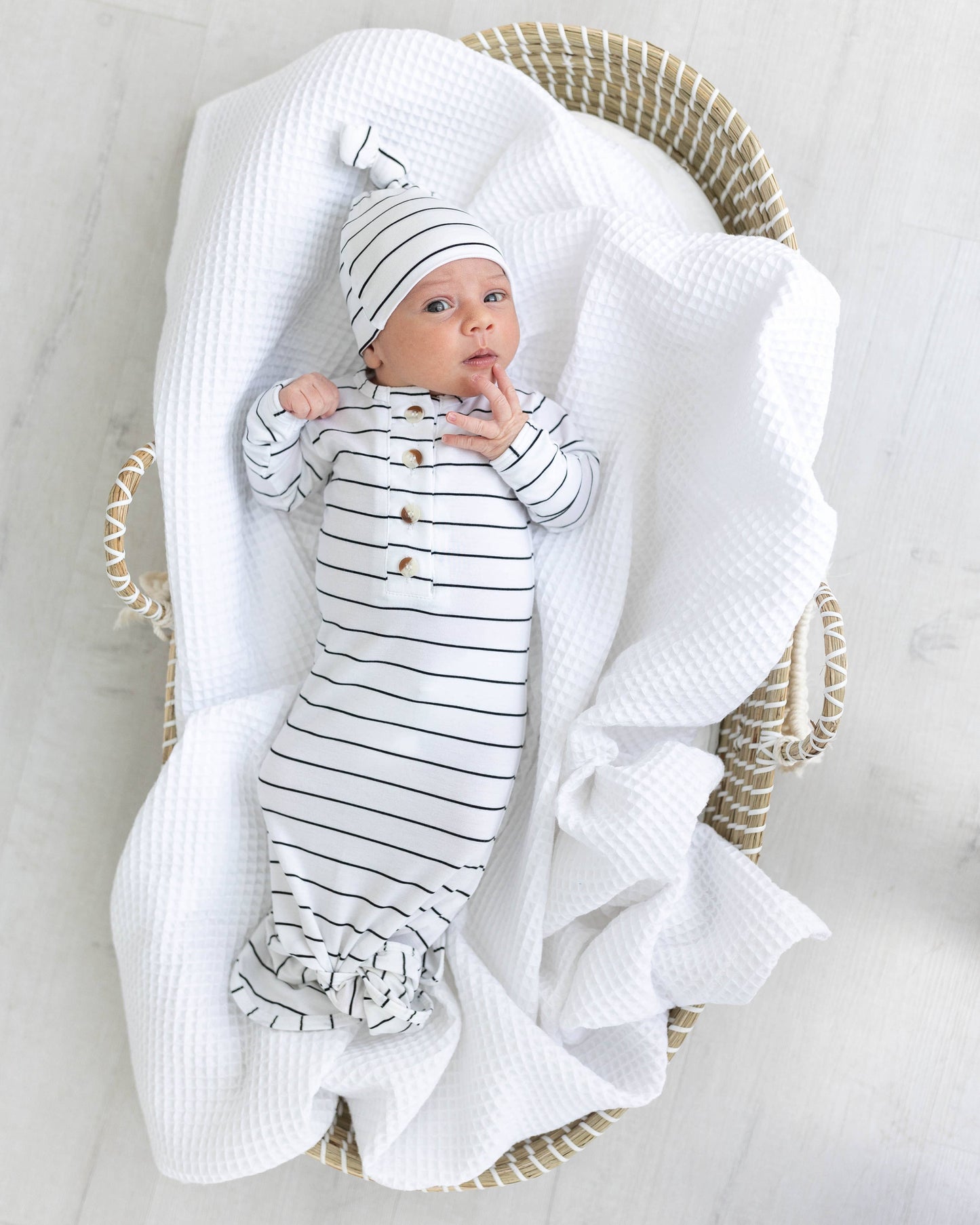 Newborn Gown and Hat Set