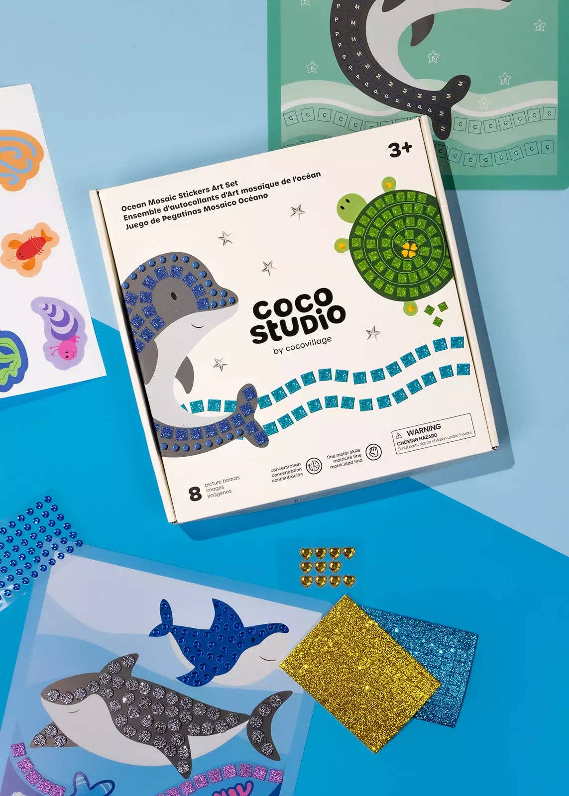 Ocean Mosaic Stickers Art Set - 8 pcs