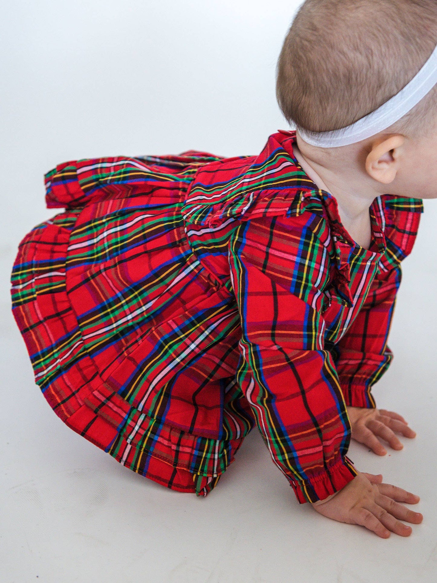 Plaid Bow Swing Top & Bloomer Set
