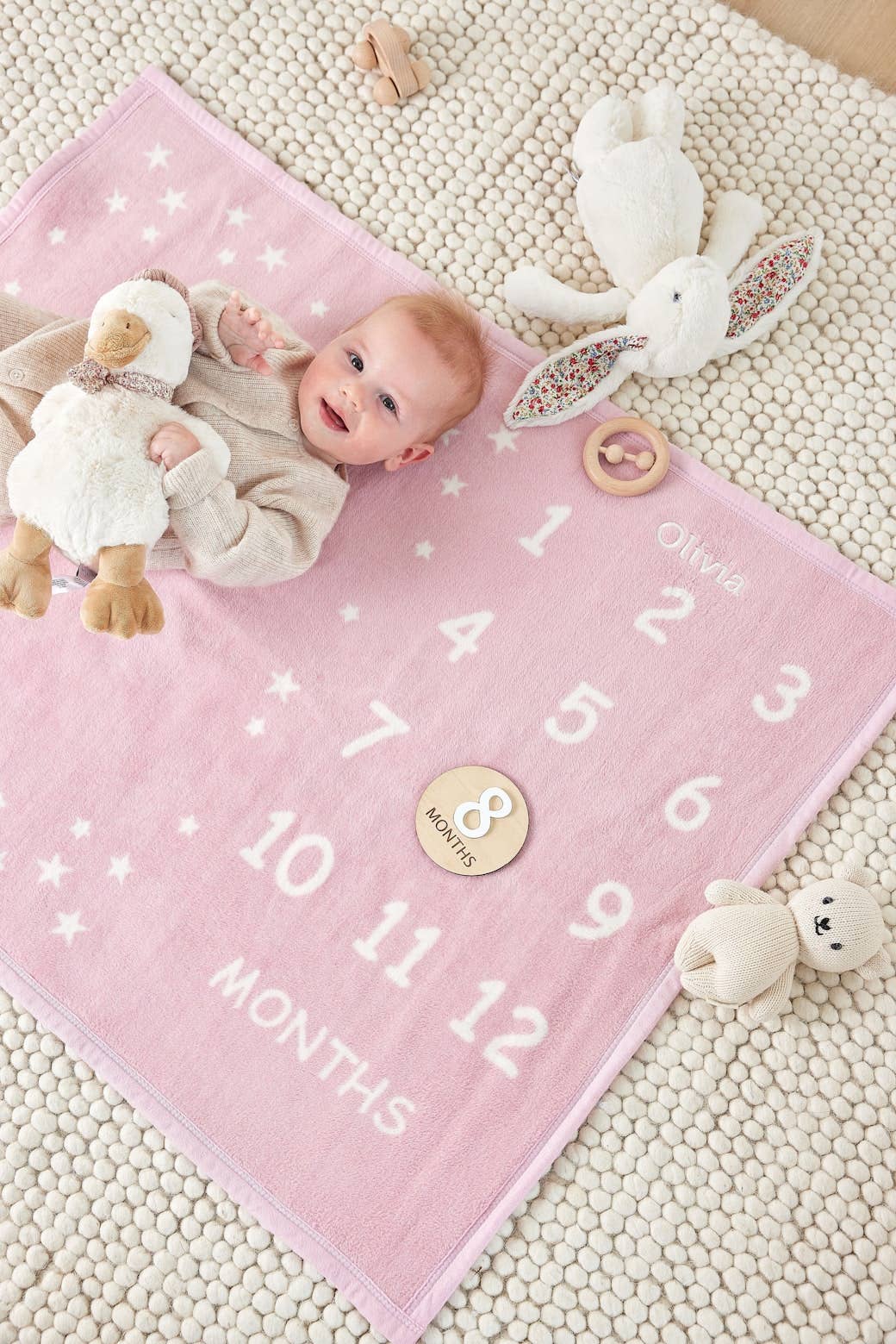 Milestone Mini Blush Blanket
