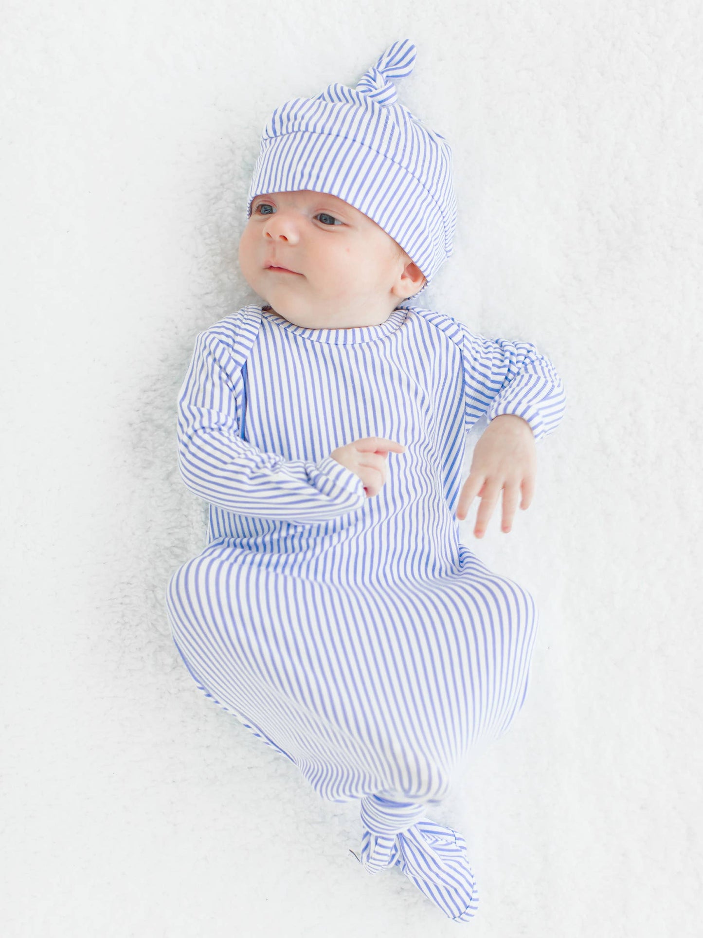 Baby Boys  Knotted Sleep Gown & Hat