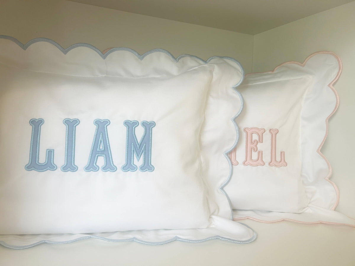 Baby Pillow Sham - Scalloped Edge