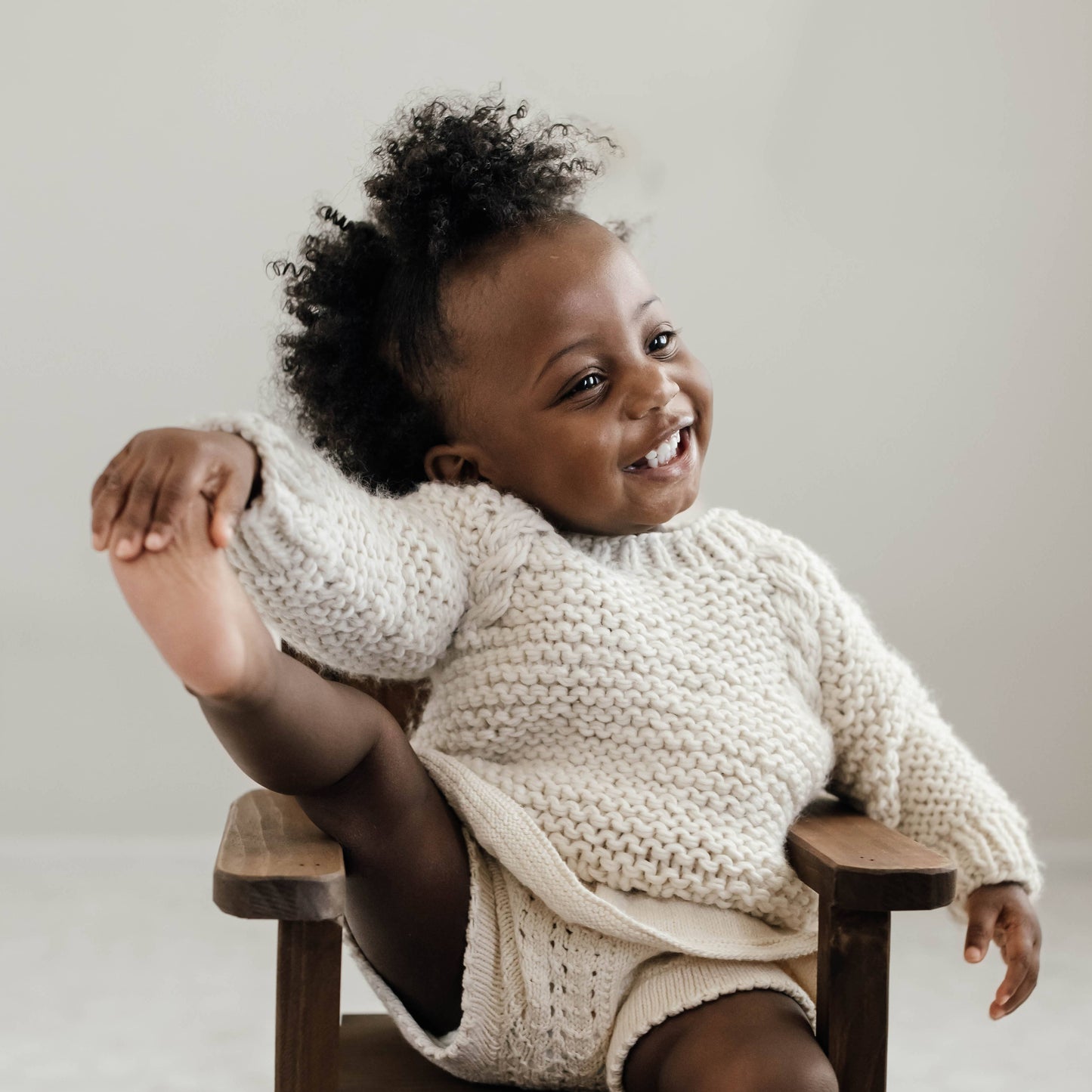 Hand Knit Crew Neck Sweater