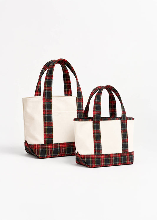 Personalized Tartan Mini Tote Bag