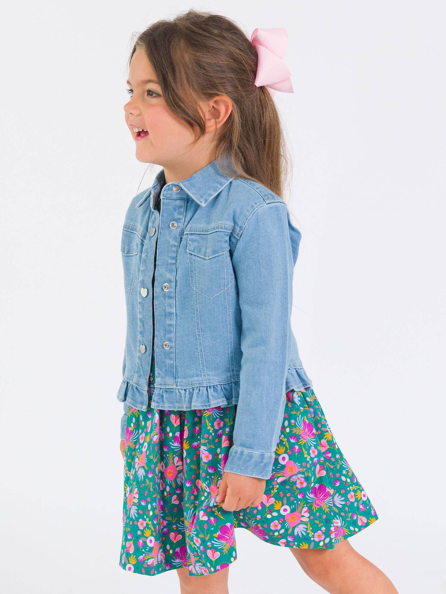 Girls Light Wash Denim