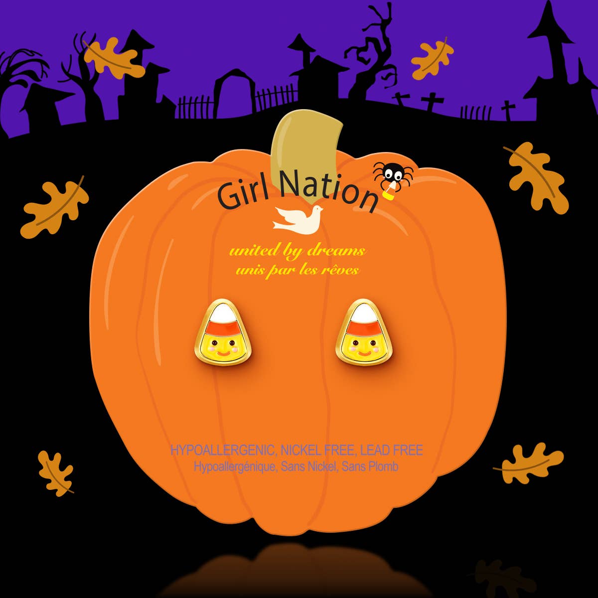 Candy Corn Stud Earrings