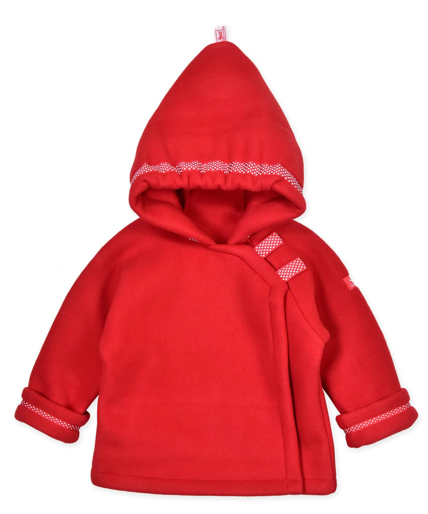 Girls Dot Ribbon Hooded WarmPlus Fleece Jacket