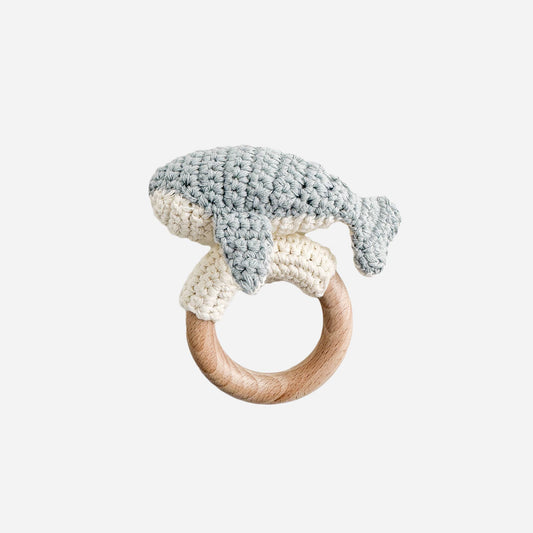 Whale Cotton Crochet Rattle