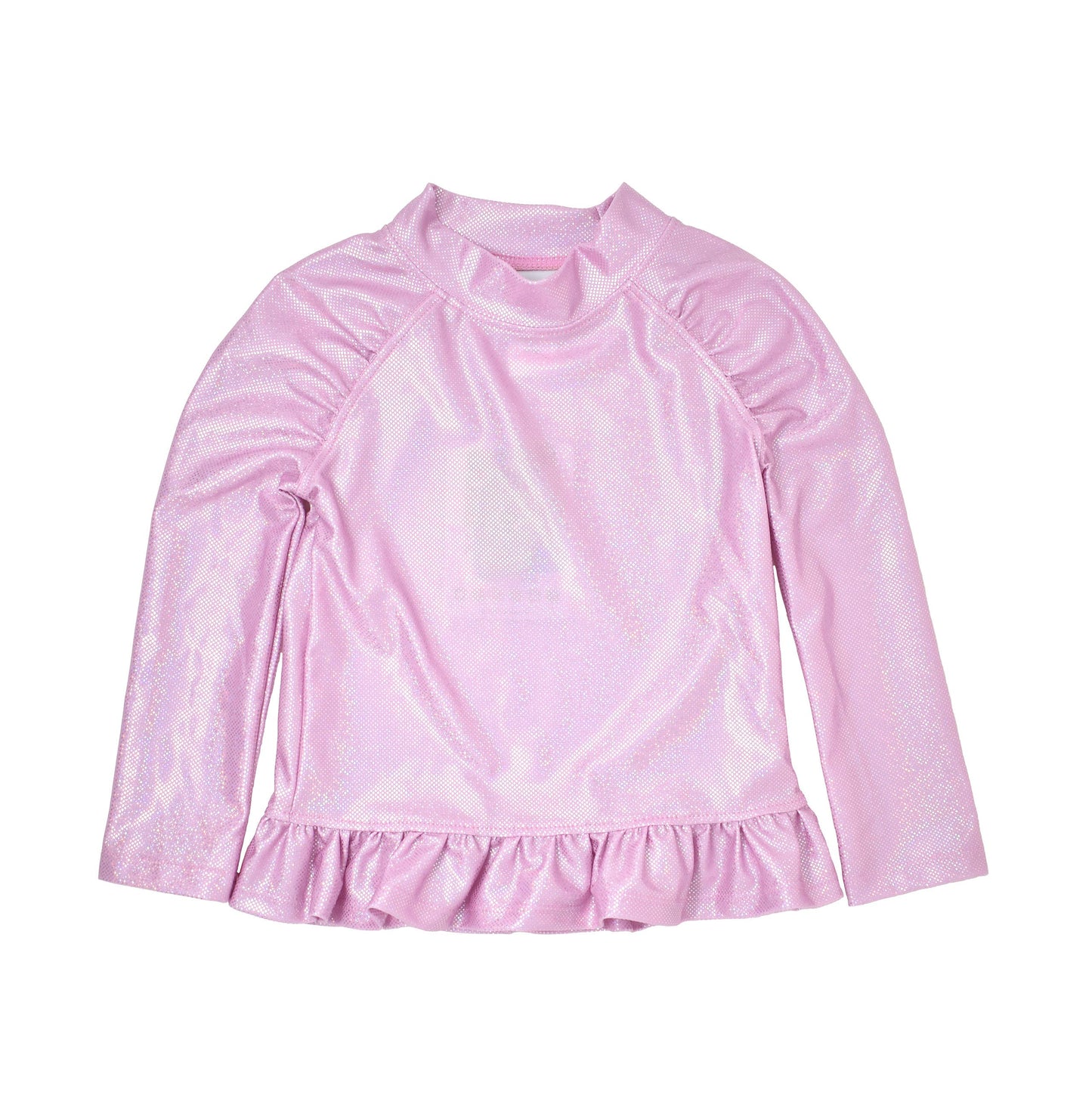 Kids UPF50+ Girls Ruffle Rash Guard Swim Top