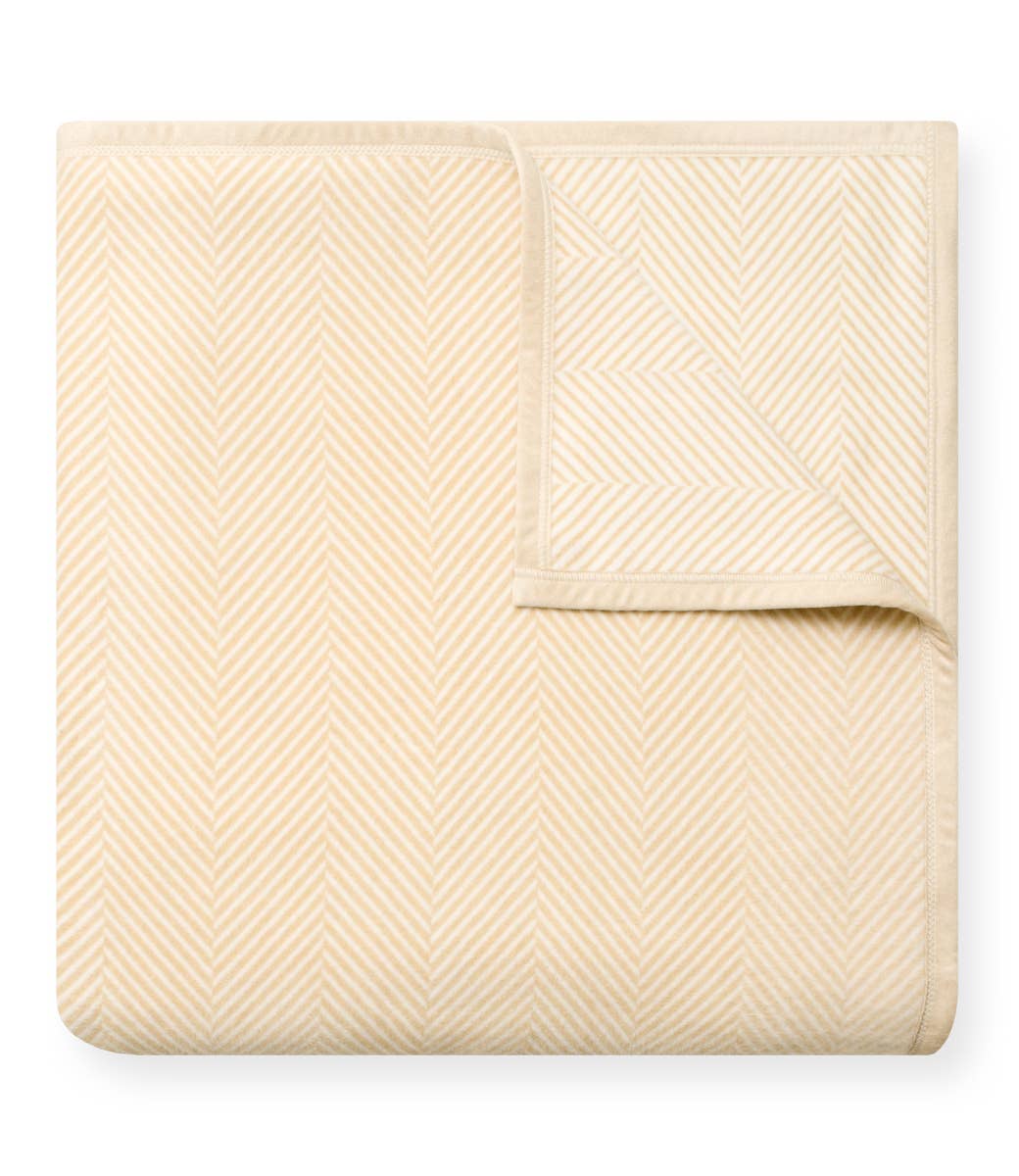 Harborview Herringbone Cream Blanket