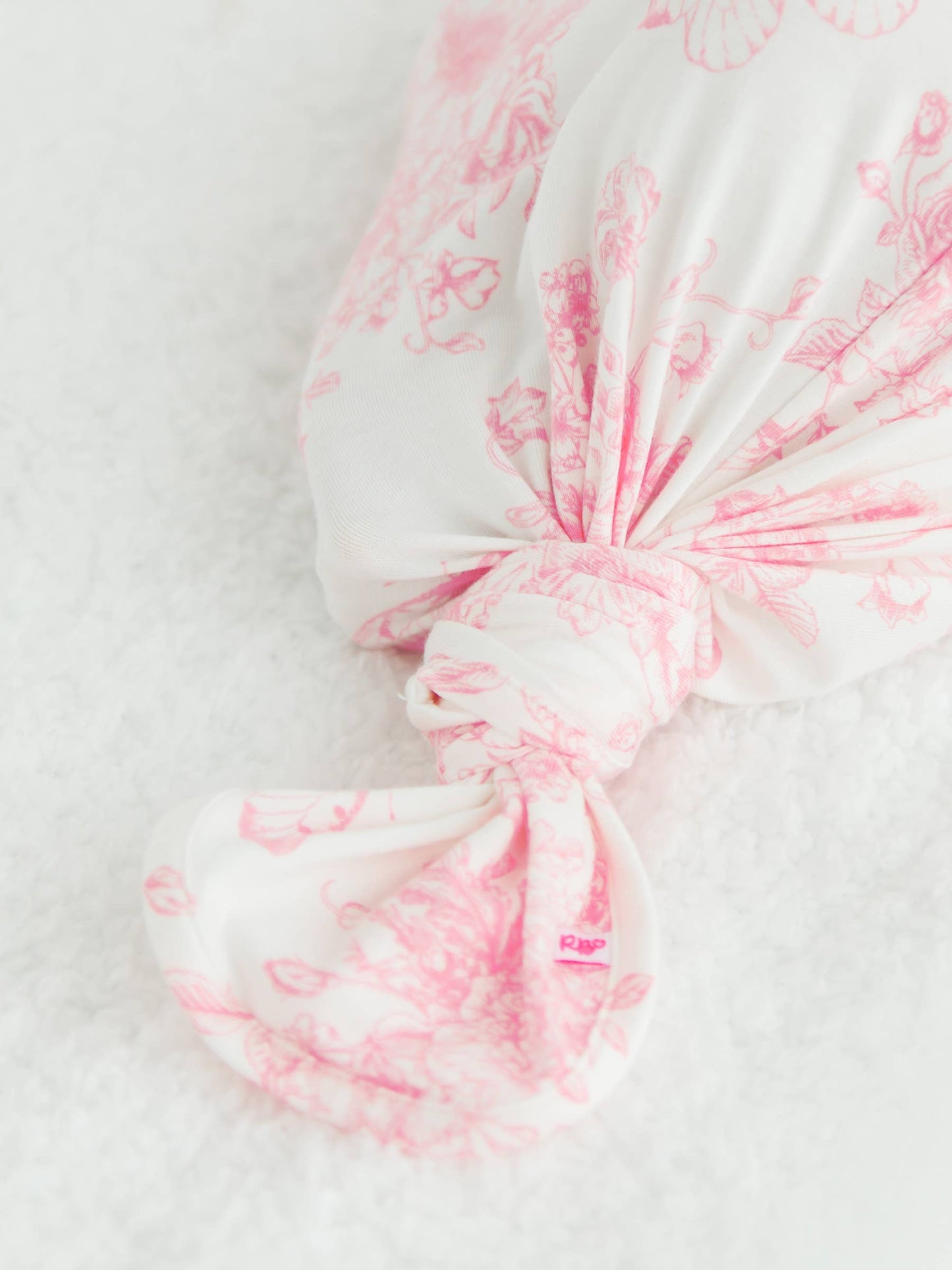 Baby Girls Knotted Sleep Gown & Bow Hat