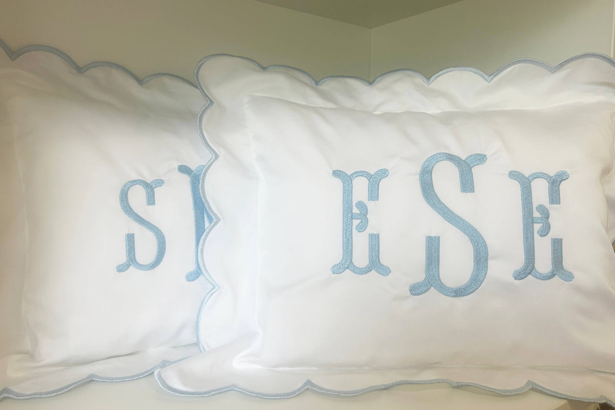 Baby Pillow Sham - Scalloped Edge