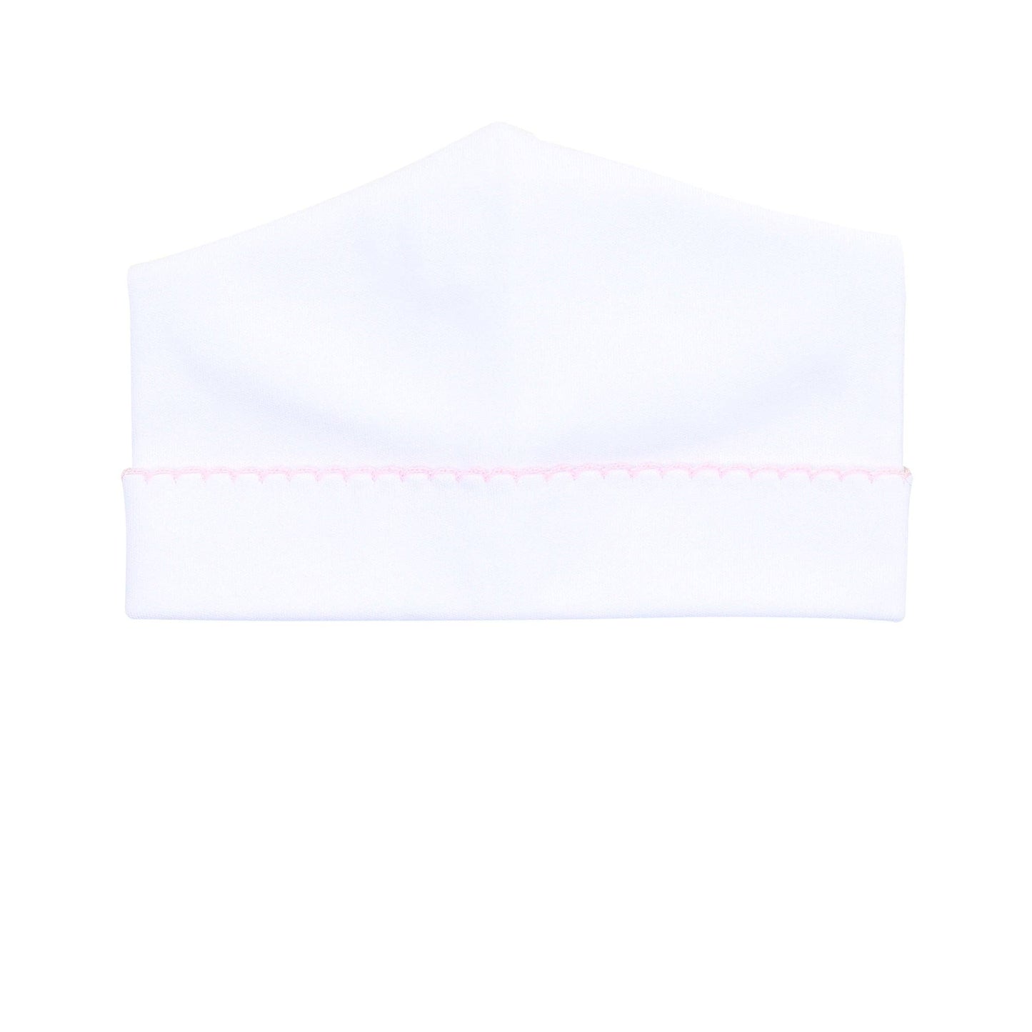White Hat with Pink Trim