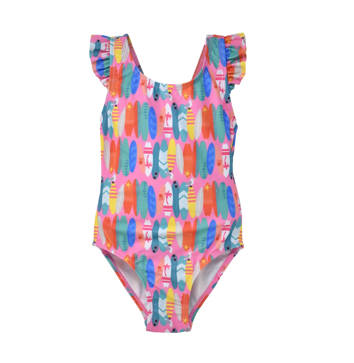 Kids UPF50+ Girls Lili Ruffles & Bow Swimsuit