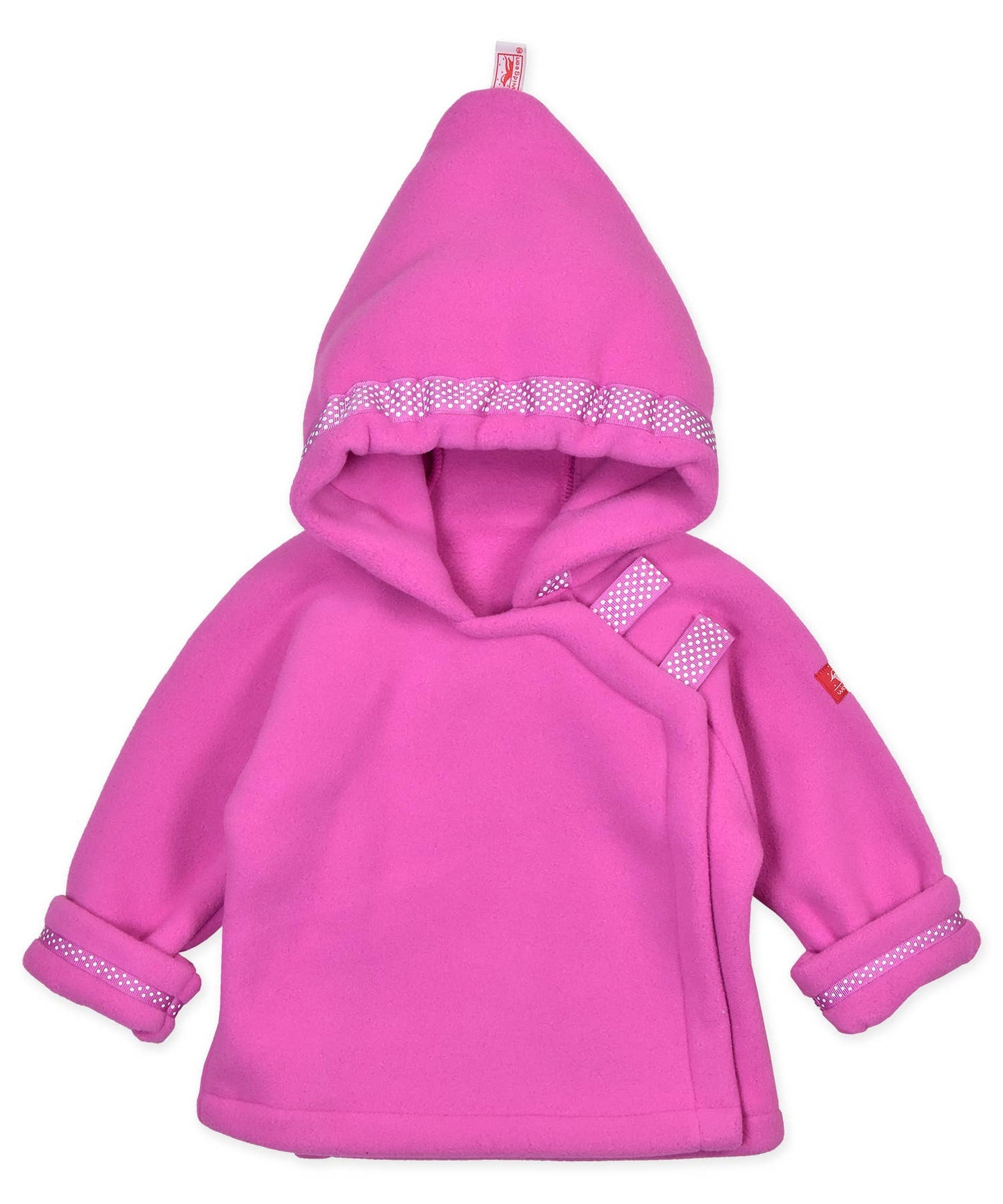 Girls Dot Ribbon Hooded WarmPlus Fleece Jacket