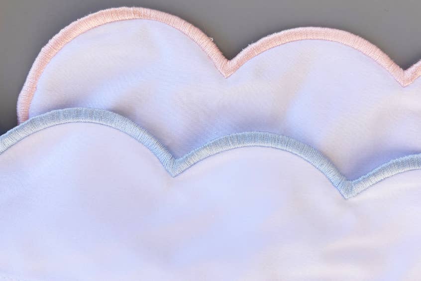 Baby Pillow Sham - Scalloped Edge