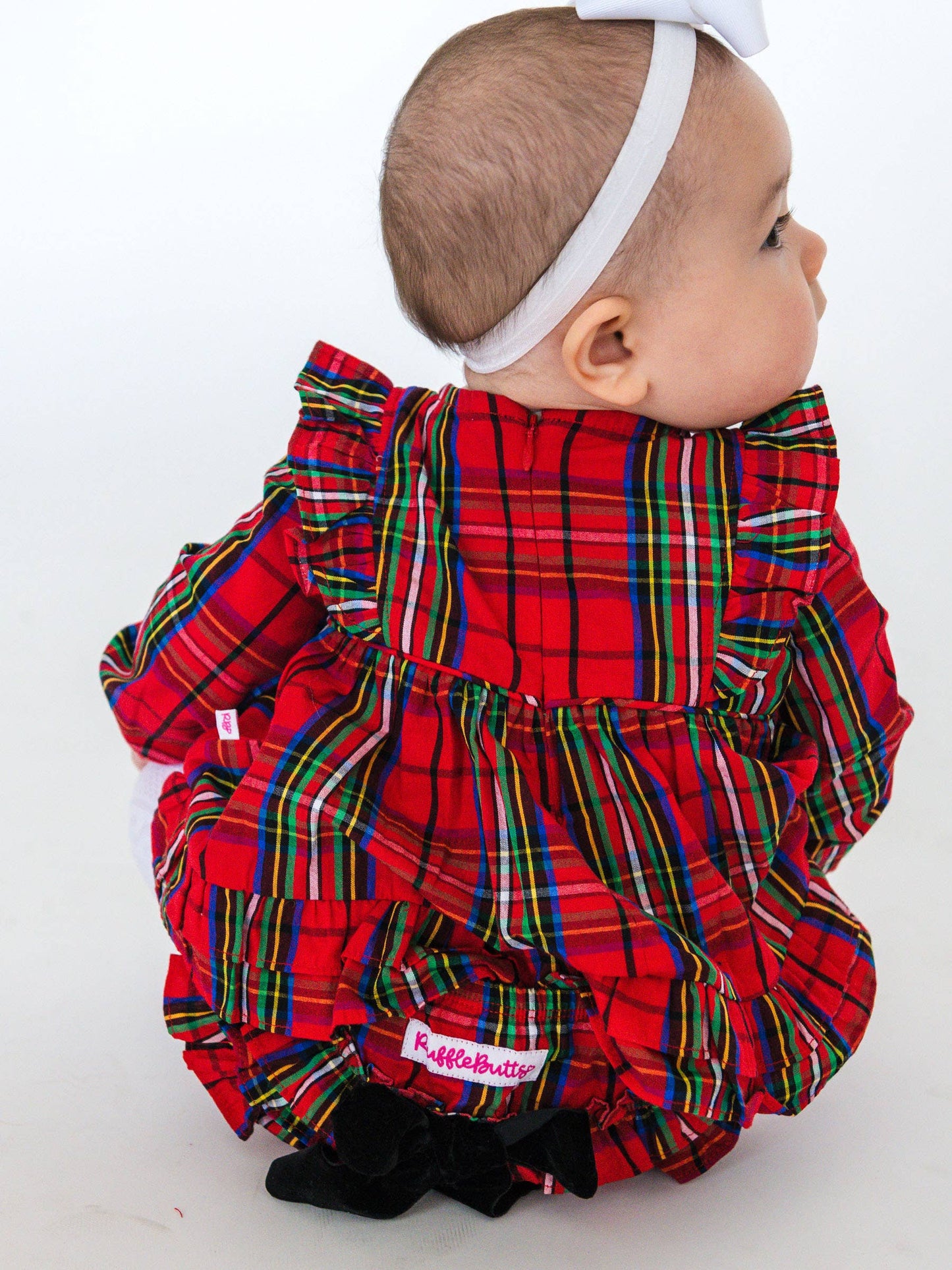 Plaid Bow Swing Top & Bloomer Set