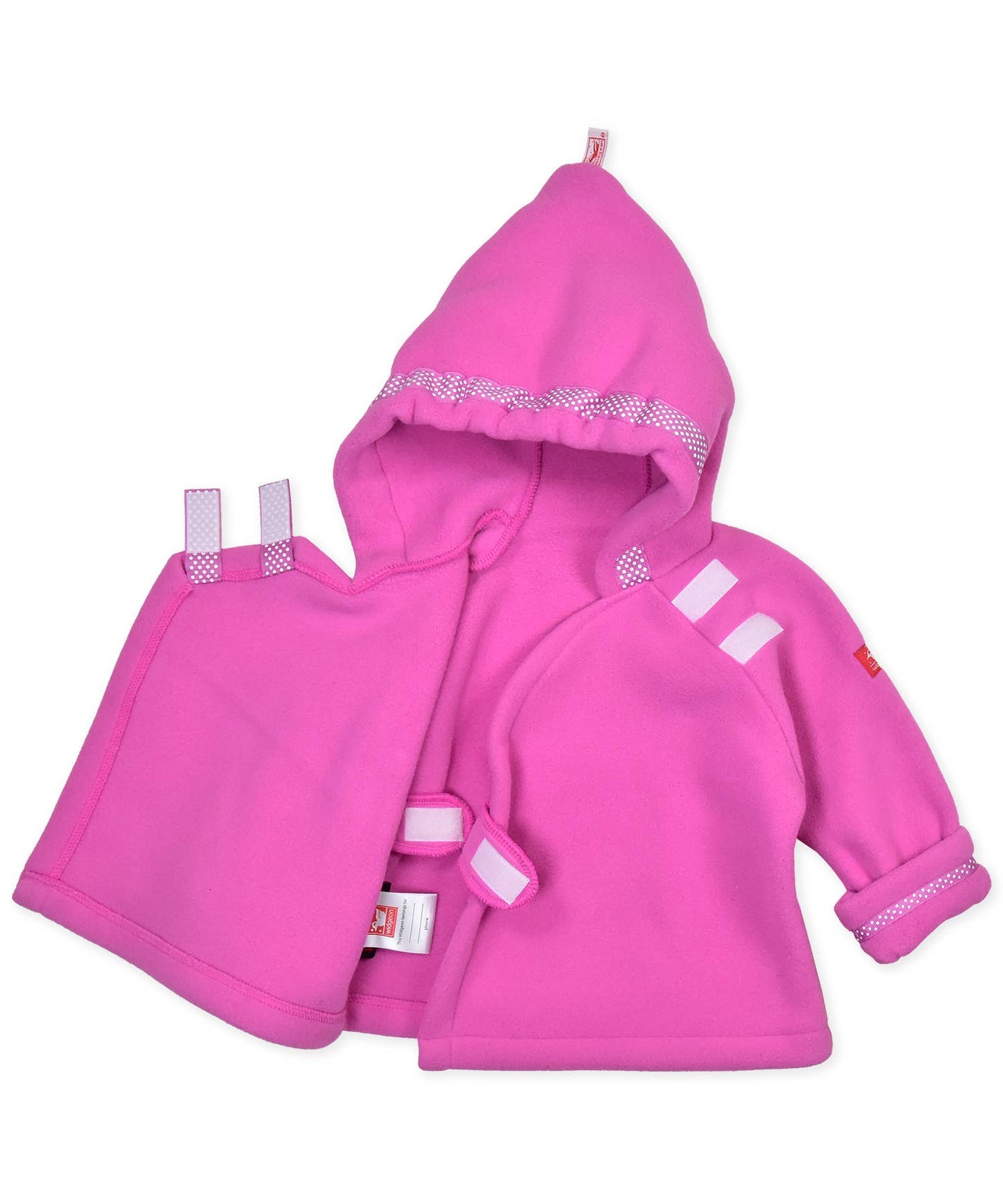 Girls Dot Ribbon Hooded WarmPlus Fleece Jacket