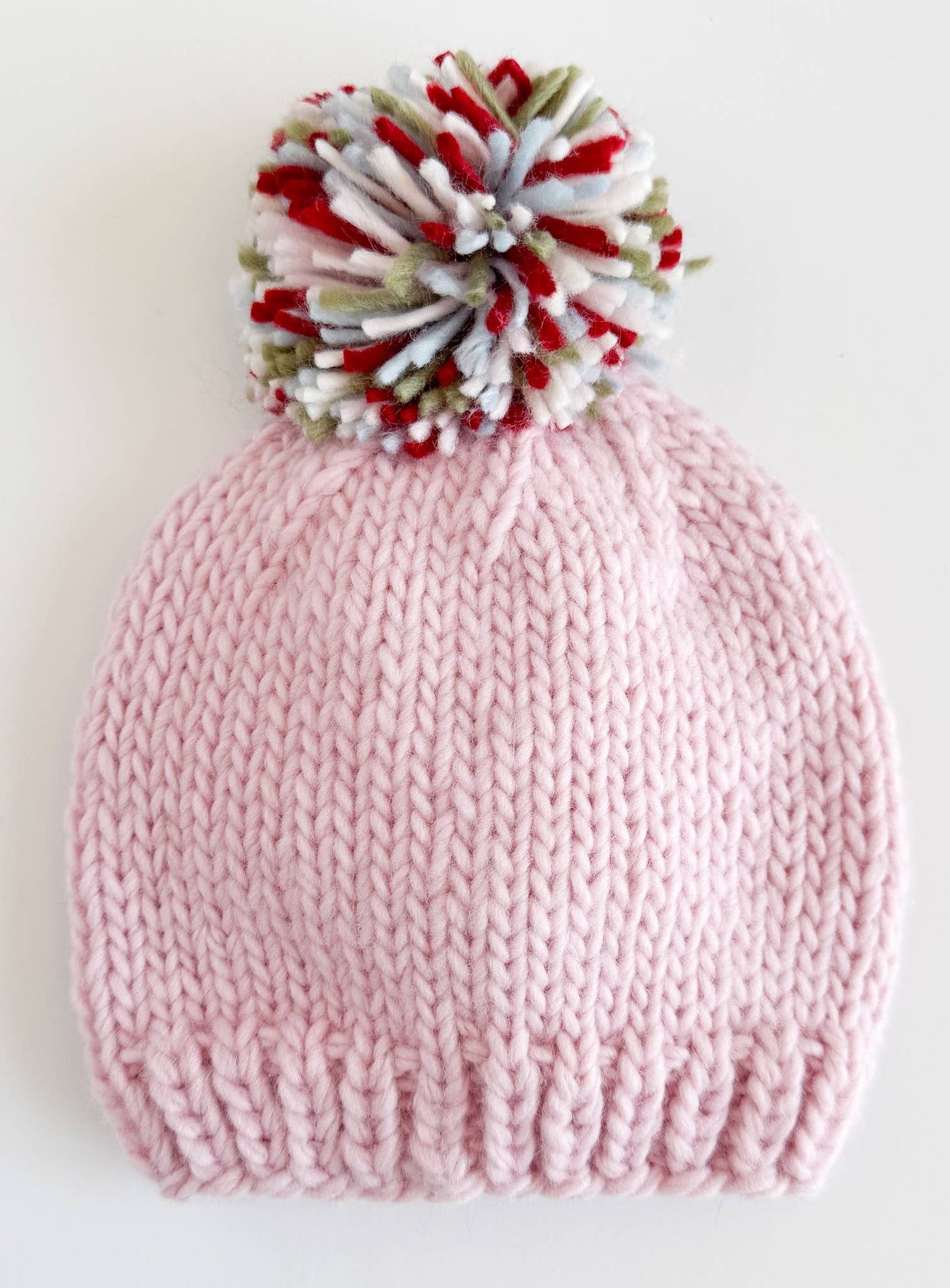 Merry Hat Pink Baby Kid Girl Knit Beanie Christmas Holiday