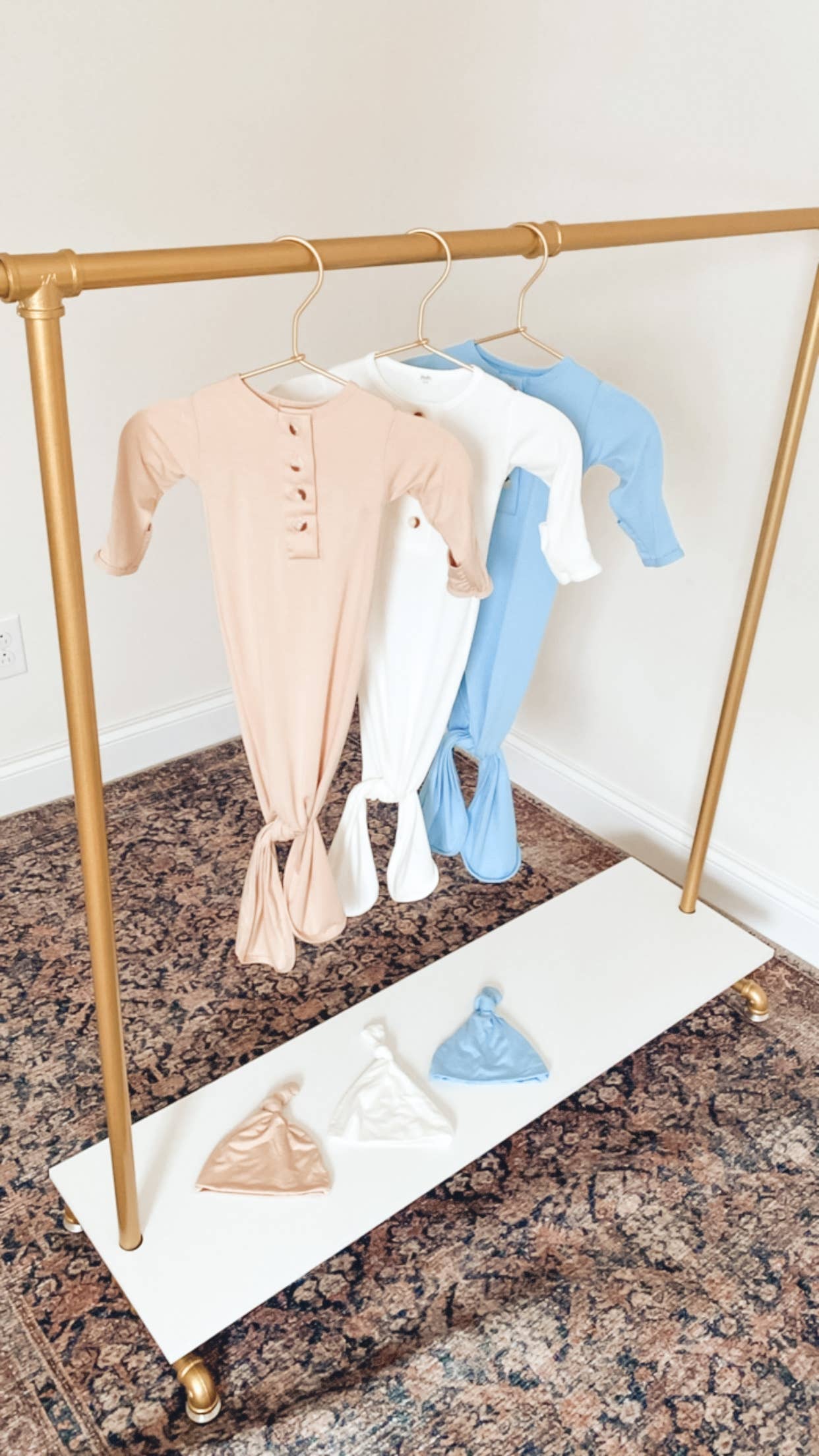 Newborn Gown and Hat Set