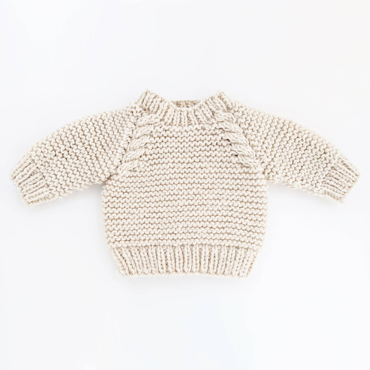 Hand Knit Crew Neck Sweater