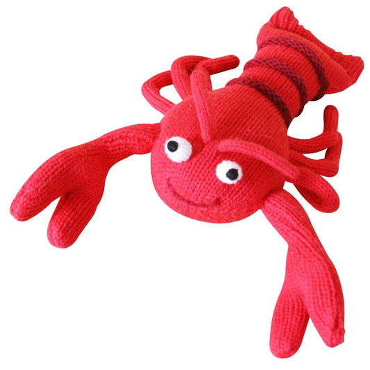 Larry the Lobster Knit Rattle