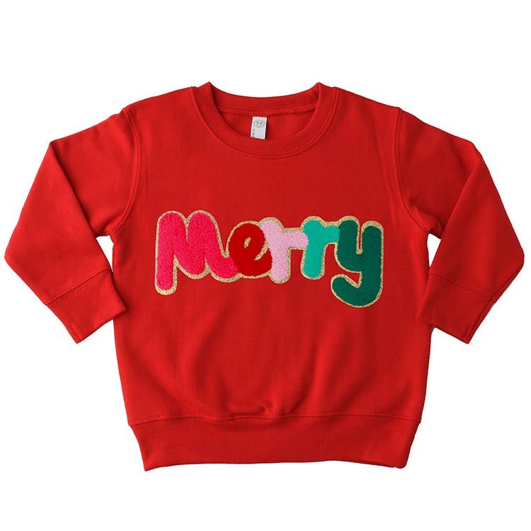 Chenille Merry Sweatshirt